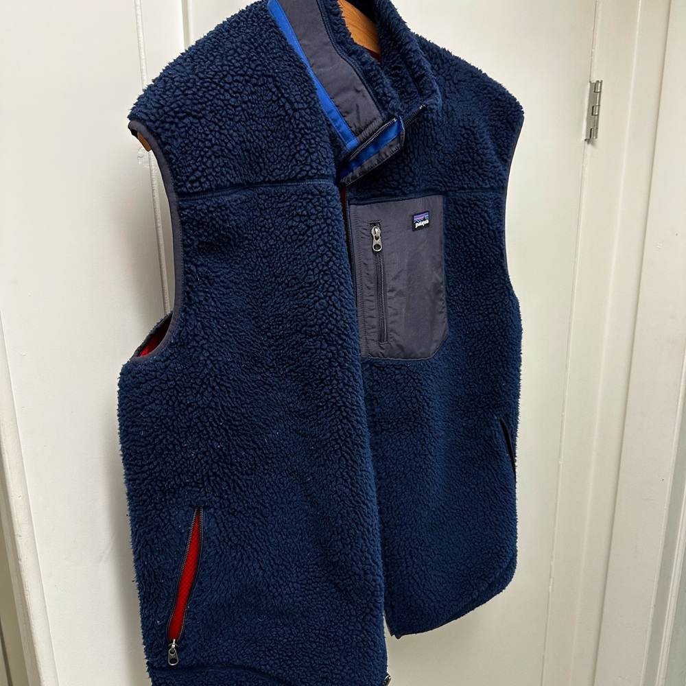 Patagonia Retro X Fleece Vest XXL Navy Blue